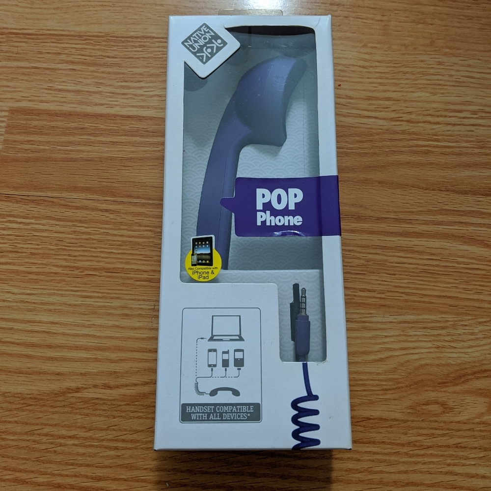 Pop phone retro handset in purple